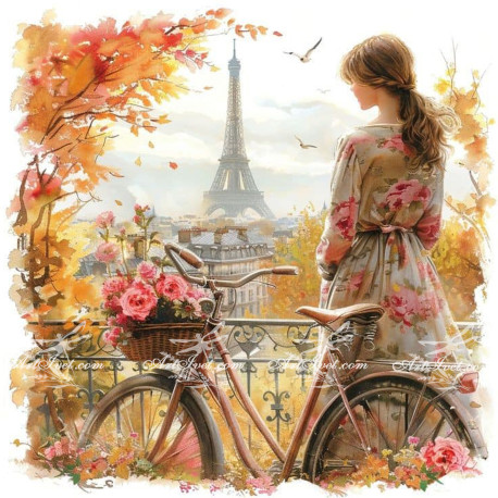 Рисуване по номера - ПАРИЖ - ГРАД НА НЕСПОДЕЛЕНАТА ЛЮБОВ - 40х40 см.
