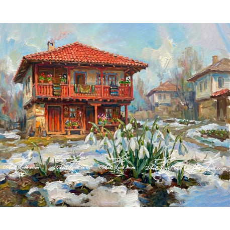 Рисуване по номера - В ЧИРПАН РАНО НА ПРОЛЕТ - 40х50см.