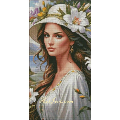 Гоблен МОМИЧЕТО С БЕЛИ ЛИЛИИ