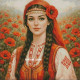 Гоблен ДЕВОЙКА С МАКОВЕ