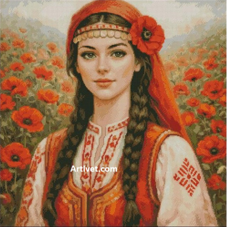 Гоблен ДЕВОЙКА С МАКОВЕ