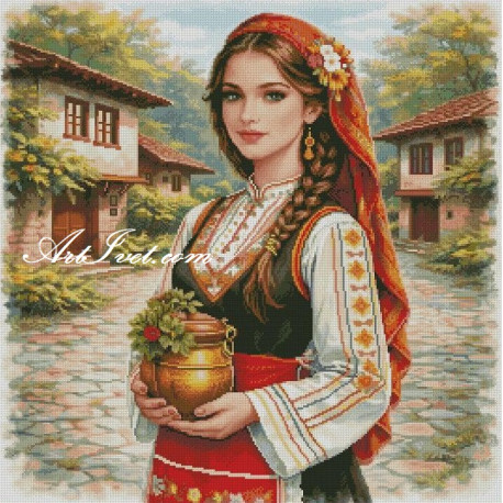Гоблен ДЕВОЙКА С МЕНЧЕ