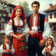 Рисуване по номера - БЪЛГАРСКО СЕМЕЙСТВО НА ПРАЗНИК 40х40 см.