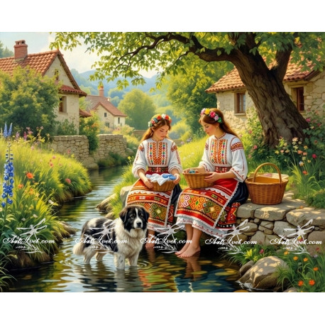 Рисуване по номера - В ЛЕТЕН ДЕН - 40х50см.